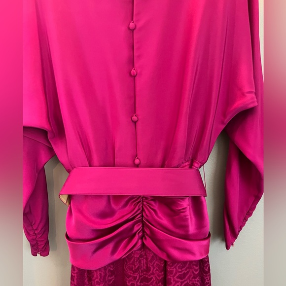 Vintage BILL BLASS dress - belted pink perfection - Picture 5 of 13